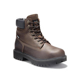Timberland Pro Direct Attach 6 Inch Steel-Toe Waterproof Ins 200G Work Boot Dark Brown Angled View