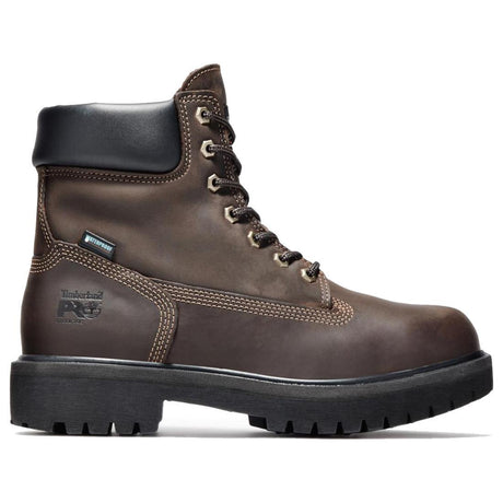 Timberland Pro Direct Attach 6 Inch Steel-Toe Waterproof Ins 200G Work Boot Dark Brown Profile Image