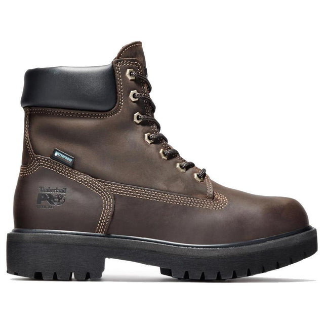 Timberland Pro Direct Attach 6 Inch Steel-Toe Waterproof Ins 200G Work Boot Dark Brown Profile Image