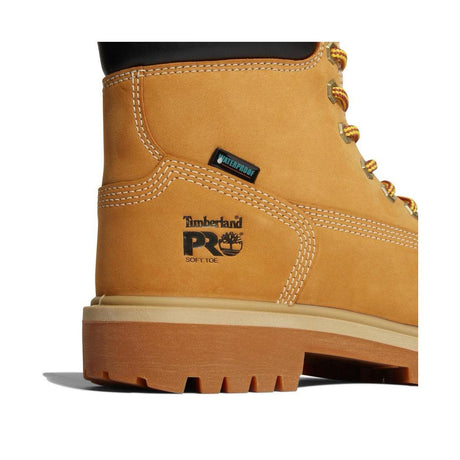 Timberland Pro Women's Direct Attach 6 Inch Waterproof Ins 200G Boot Wheat Upper Detail View