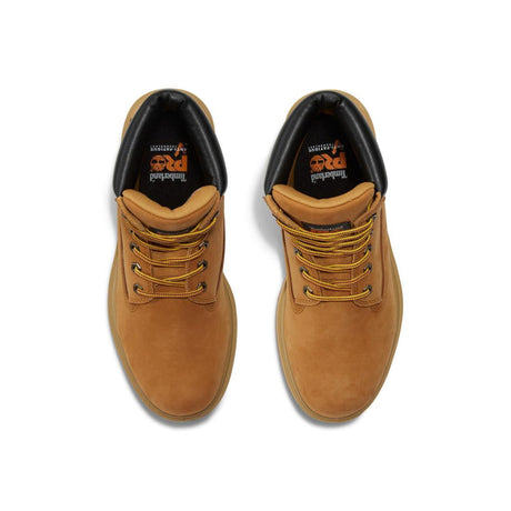 Timberland Pro Direct Attach 6 Inch Soft-Toe Waterproof Ins 200G Boot Wheat Upper Detail View