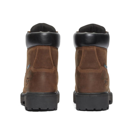 Timberland Pro Direct Attach 6 Inch Soft-Toe Waterproof Ins 200G Boot Dark Brown Top View Detail