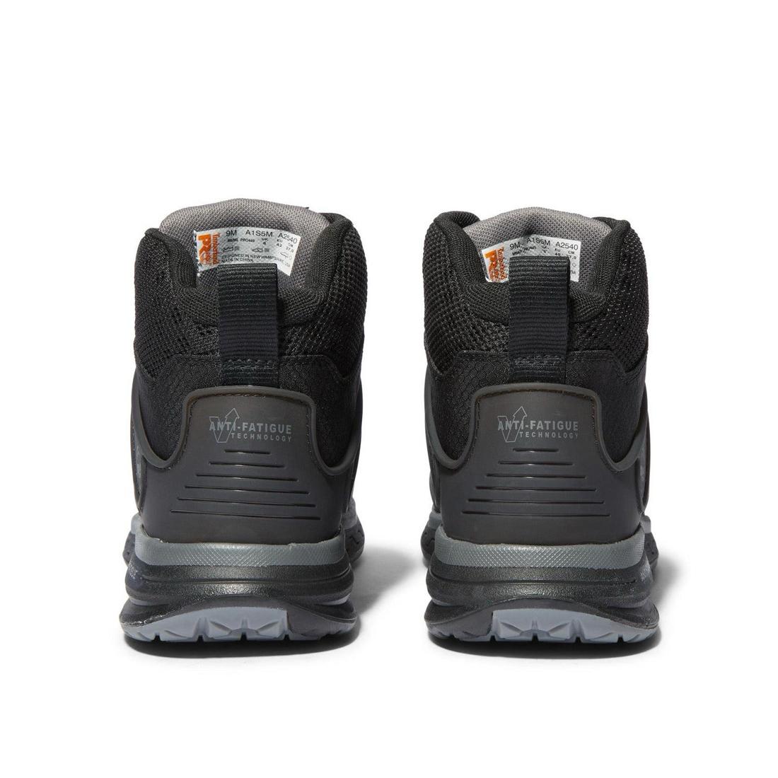 Timberland Pro Drivetrain Composite Toe Work Boot Black Heel-Back View