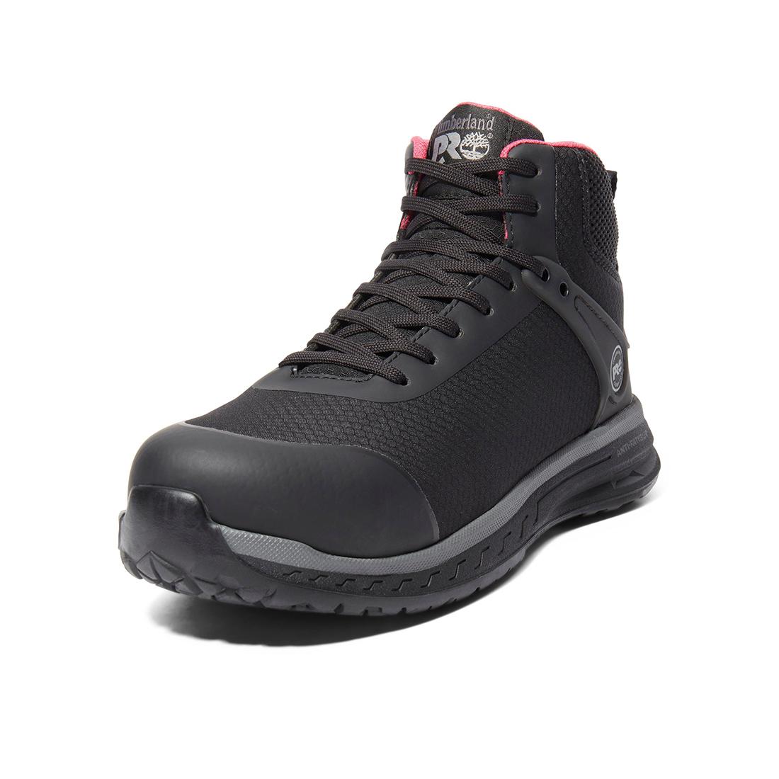 Timberland Pro Women’s Drivetrain Nano-Toe Work Boot Sd35 Mid Black/Grey Detail View