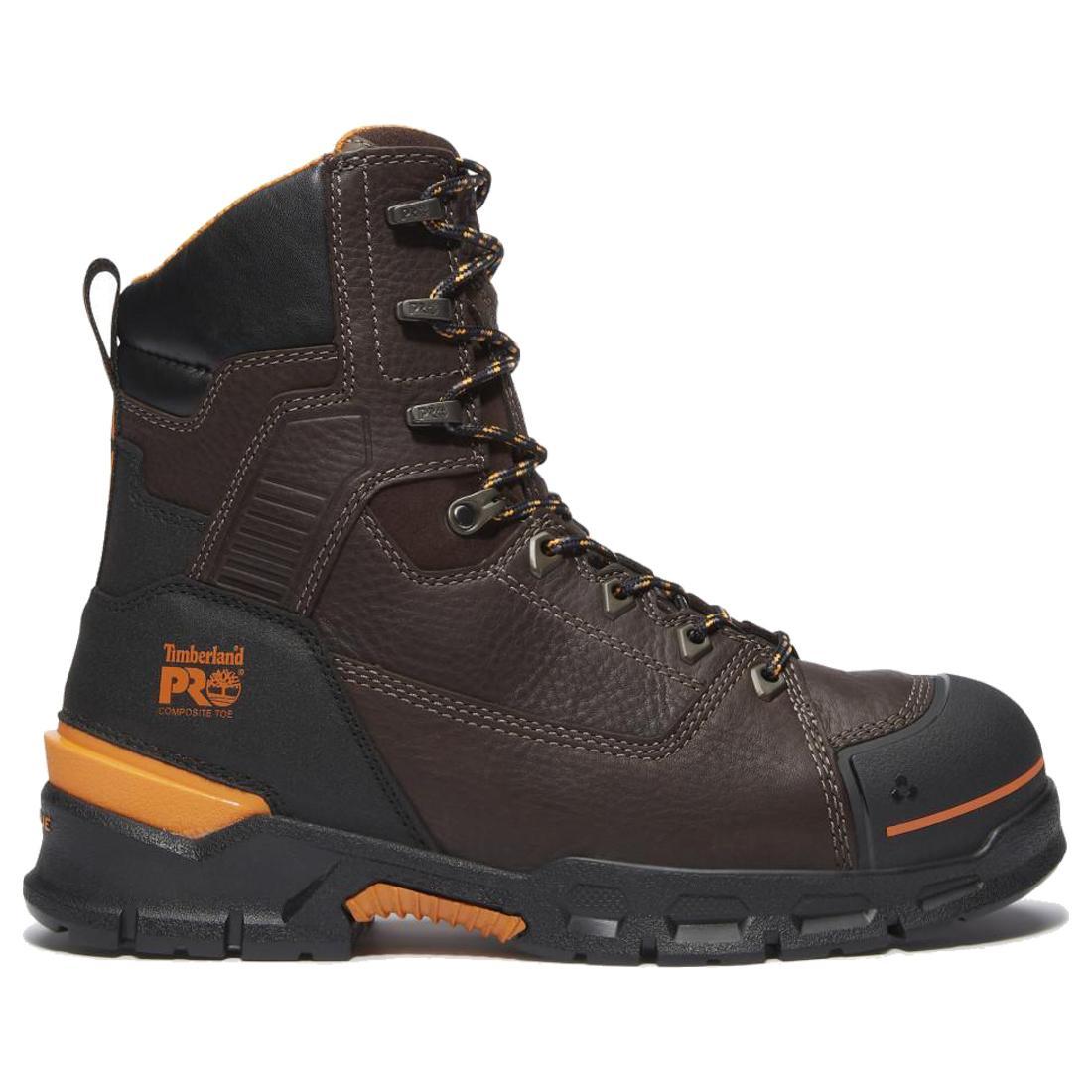 Timberland Pro Endurance EV Waterproof Composite Toe Work Boots – Dark Brown Profile View