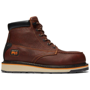 Timberland Pro Gridworks 6 Inch Alloy-Toe Waterproof Work Boot Brown Profile View