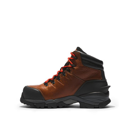 Timberland Pro Heritage Hyperion 6 Inch Composite-Toe Waterproof Work Boot Brown Angled View
