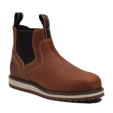 Timberland Pro Irvine Chelsea Soft Toe Chelsea Work Boot – Medium Brown Medial View
