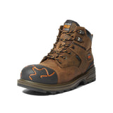 Timberland Pro Magnitude 6 Inch Composite-Toe Waterproof Work Boot Orange and Brown Detail View