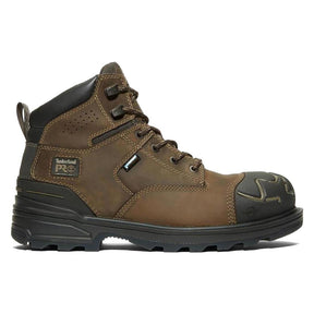 Timberland Pro Magnitude 6 Inch Composite-Toe Waterproof Work Boot Brown Profile View