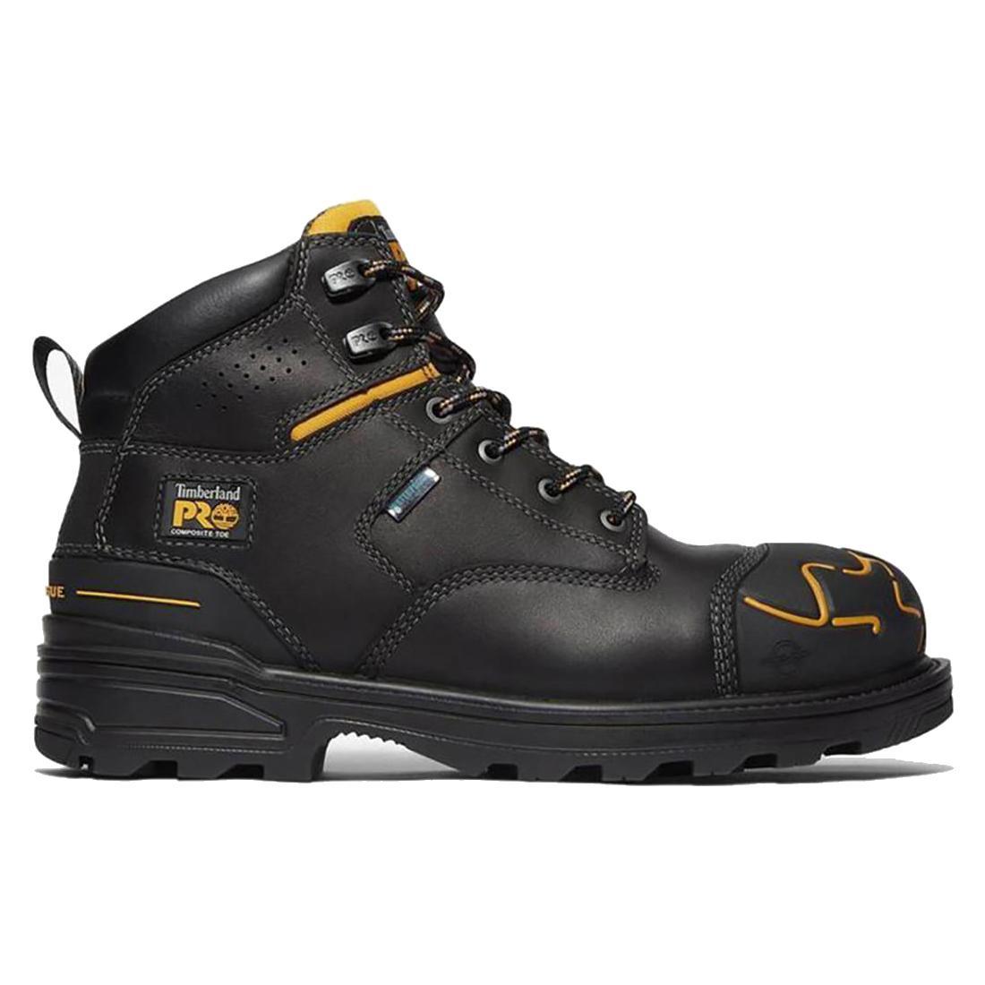 Timberland Pro Magnitude 6 Inch Composite-Toe Waterproof PR Work Boot Black Profile Image