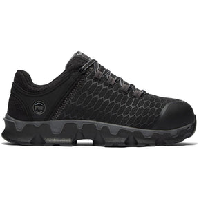 Timberland Pro Powertrain Sport Alloy-Toe Work Shoe Black/Grey Profile View