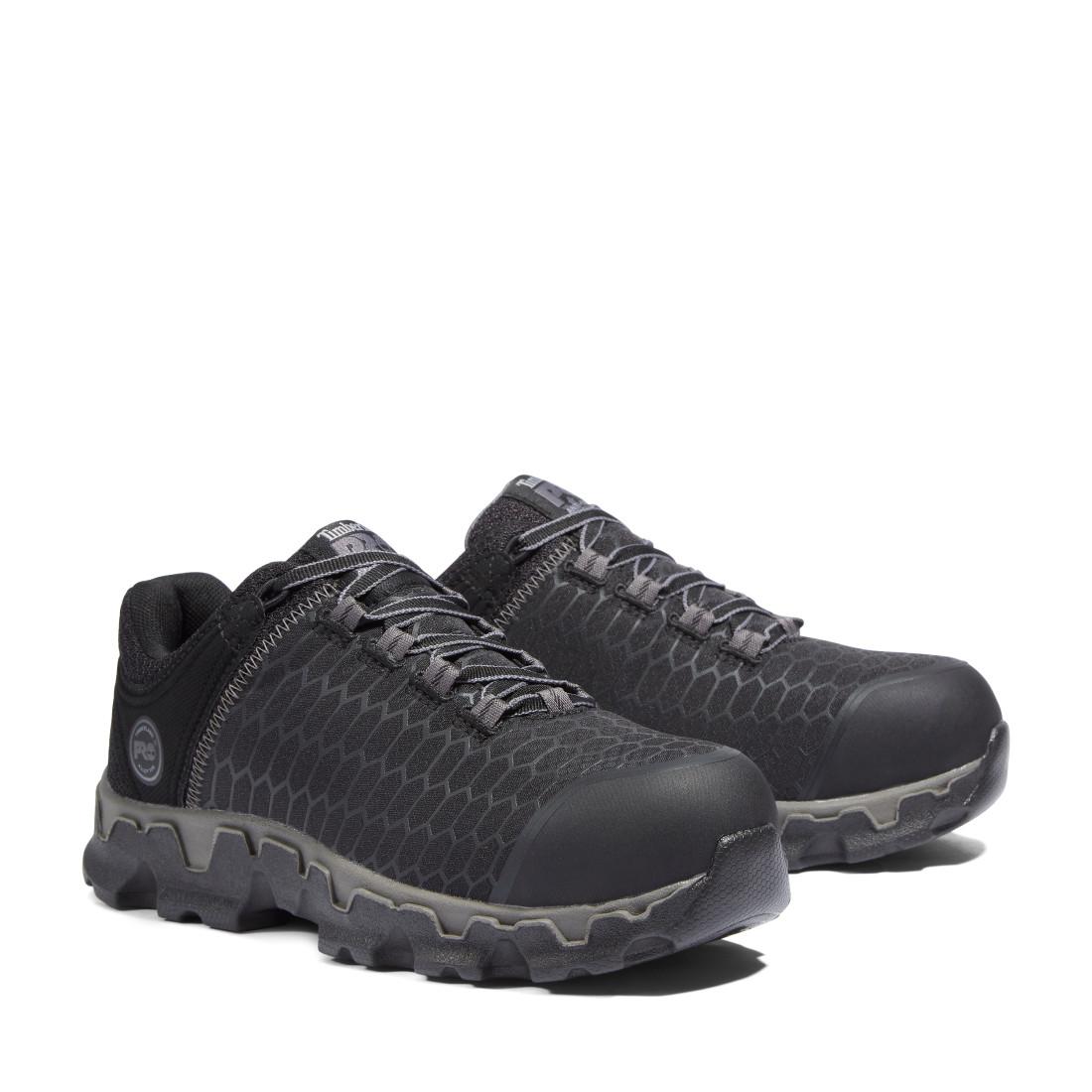 Timberland Pro Powertrain Sport SD35 Women’s Alloy Toe Work Shoes – Black Angled View