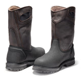 Timberland Pro Powerwelt Steel-Toe Pull-On Work Boot Brown Heel-Back View
