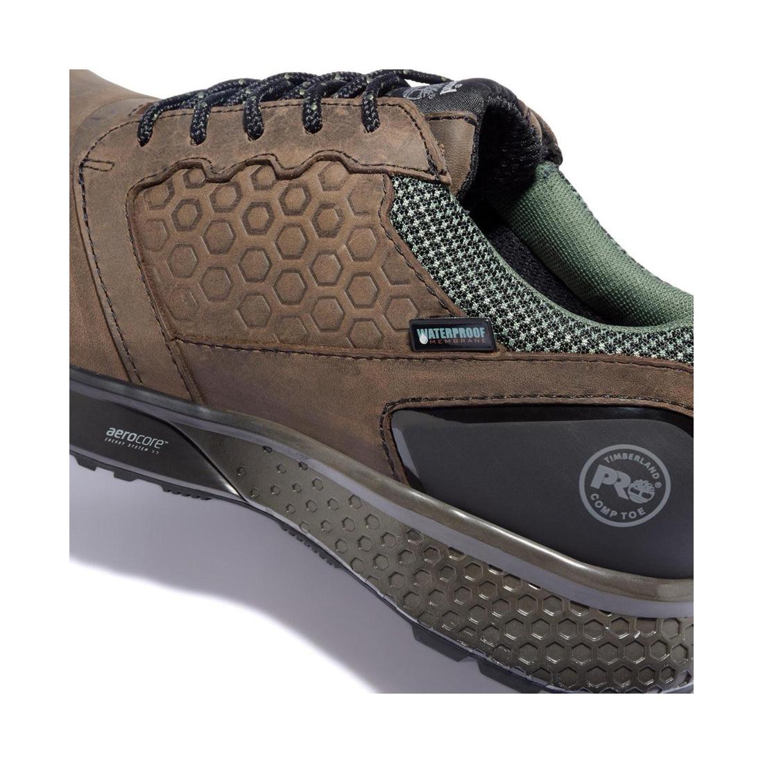 Timberland Pro Reaxion Composite-Toe Waterproof Work Shoe Brown View