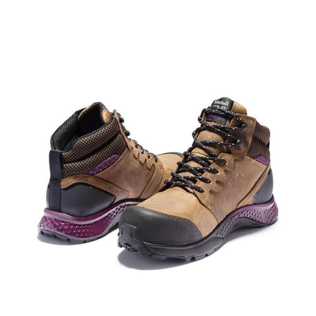 Timberland Pro Women's Reaxion Composite-Toe Waterproof Work Boot Brown Top View Detail