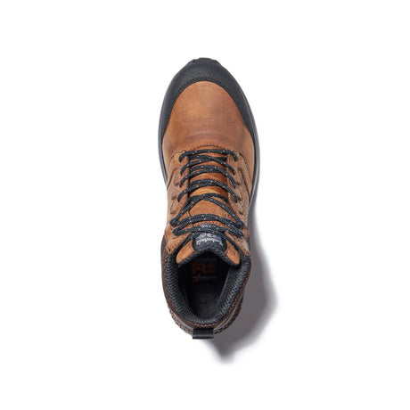 Timberland Pro Reaxion Soft-Toe Waterproof Boot Brown Upper Detail View