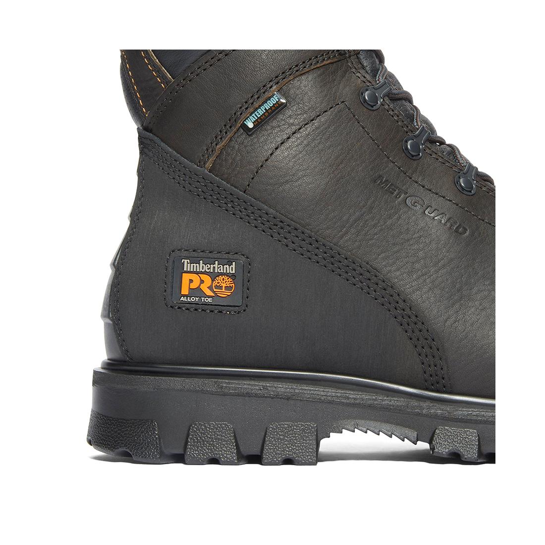 Timberland Pro Rigmaster Img 8-Inch Waterproof Alloy-Toe Work Boot Brown Angled View