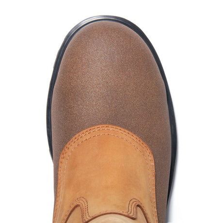 Timberland Pro Rigmaster Steel-Toe Waterproof Pull-On Work Boot Brown Front-upper View