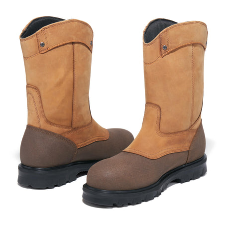 Timberland Pro Rigmaster Steel-Toe Waterproof Pull-On Work Boot Brown Heel-Back View