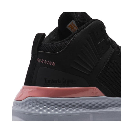 Timberland Pro Women's Setra Composite-Toe Work Shoe Black/Grey Upper Detail View