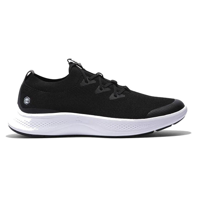 Timberland Pro Women's Solace Soft-Toe Slip-On Shoe Black/White Profile View