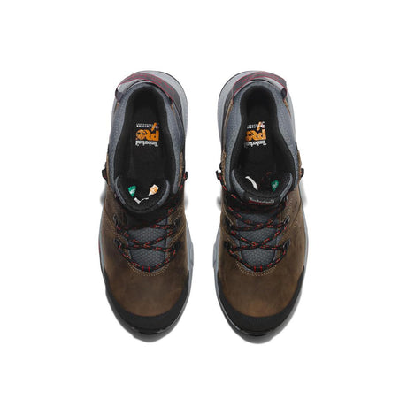 Timberland Pro Switchback 6 Inch Composite-Toe Waterproof Work Boot Brown/Grey Top View Detail