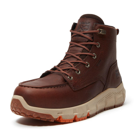Timberland Pro Tempe 6 Inch Alloy Toe Waterproof Work Boots Brown A5TME angled image