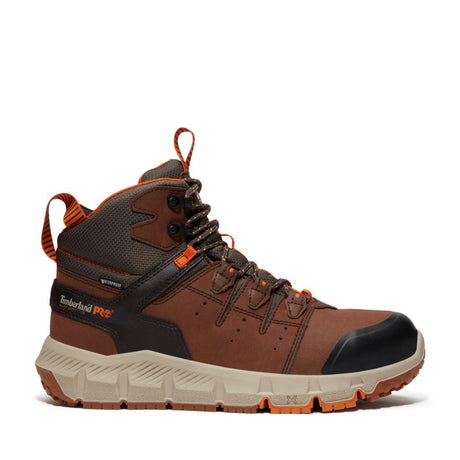 Timberland Pro Tempe Waterproof Alloy Toe Work Boots Grey Profile View