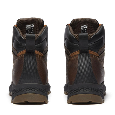 Timberland Pro Titan EV Waterproof Composite Toe Work Boots – Dark Brown Heel-Back View