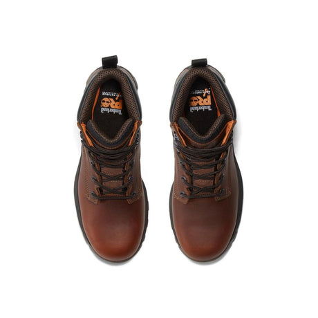 Timberland Pro Titan EV 6 Inch Composite-Toe Waterproof Work Boot Brown Top View Detail