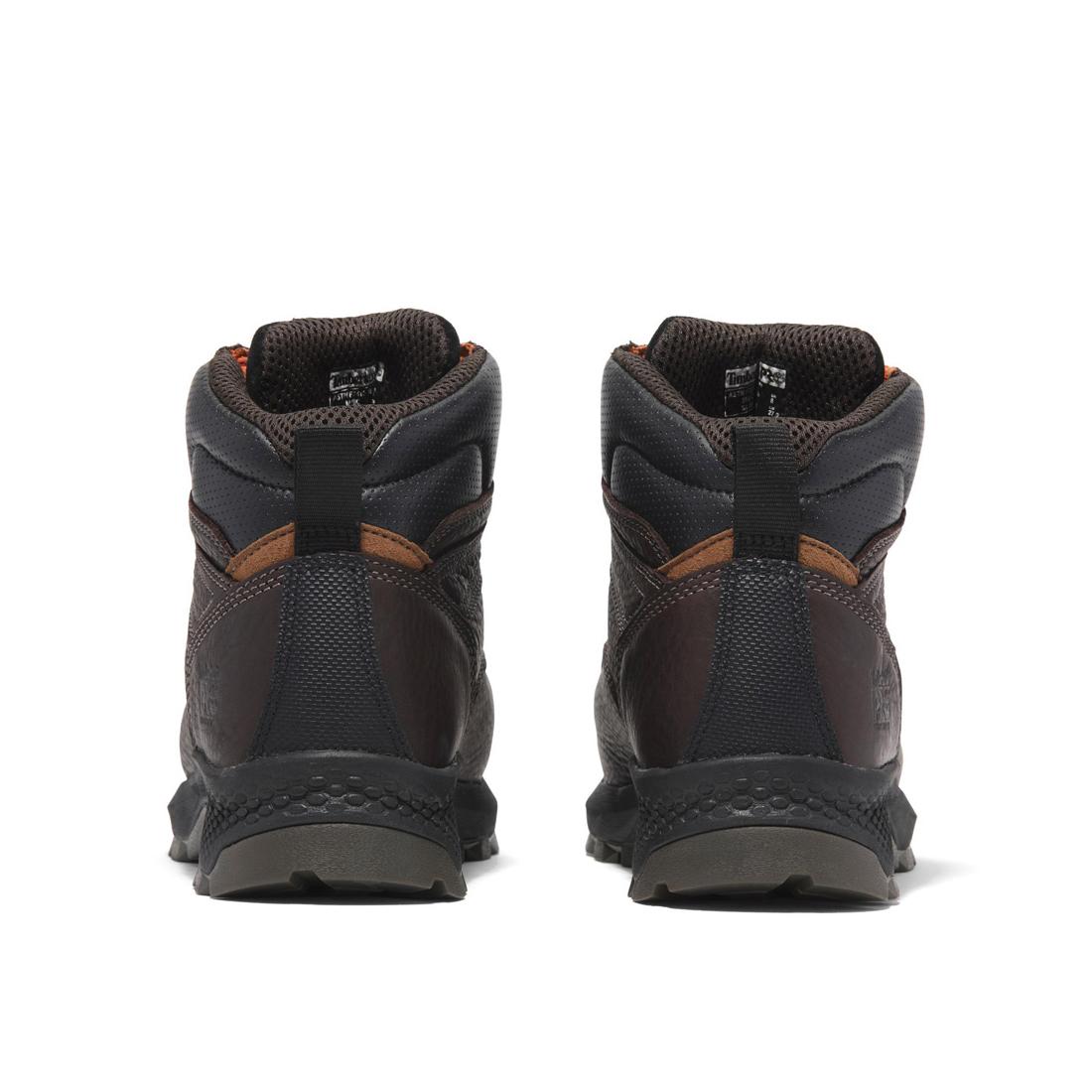 Timberland Pro Titan Ev 6 Inch Composite-Toe Work Boot Dark Brown Heel-Back View