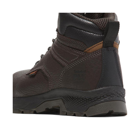 Timberland Pro Titan Ev 6 Inch Composite-Toe Work Boot Dark Brown Upper Detail View