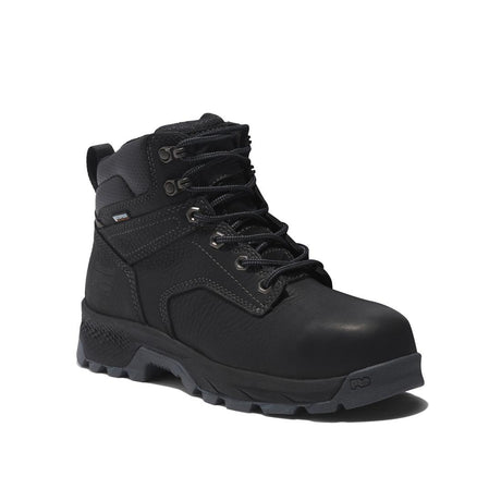 Timberland Pro Women's Titan EV 6 Inch Composite-Toe Waterproof Work Boot Black Angled View