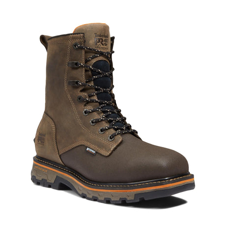 Timberland Pro True Grit 8 Inch Composite-Toe Waterproof Work Boot Brown Medial View