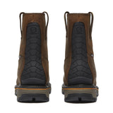 Timberland Pro True Grit Waterproof Composite Toe Chelsea Work Boot – Dark Brown Heel-Back View