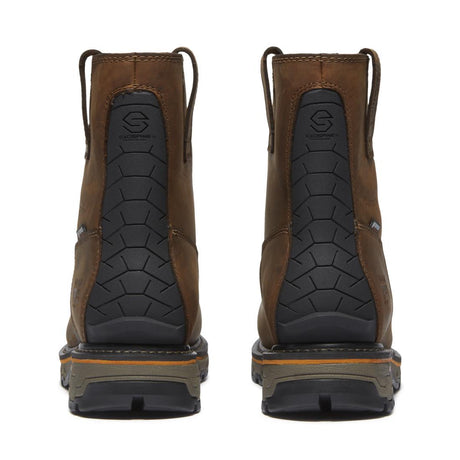 Timberland Pro True Grit Waterproof Composite Toe Chelsea Work Boot – Dark Brown Heel-Back View