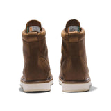 Timberland Pro Wedge 6 Inch Soft-Toe Moc Toe Boot Brown Heel-Back View