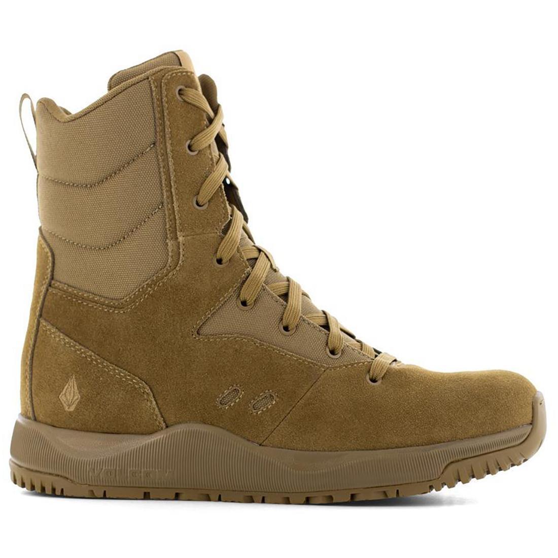 Volcom Military 8 Inch Composite-Toe Waterproof Work Boot Tan Profile View