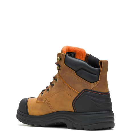 Wolverine Carlsbad Cap Waterproof Steel-Toe Work Boot Tan W241186 Heel Image