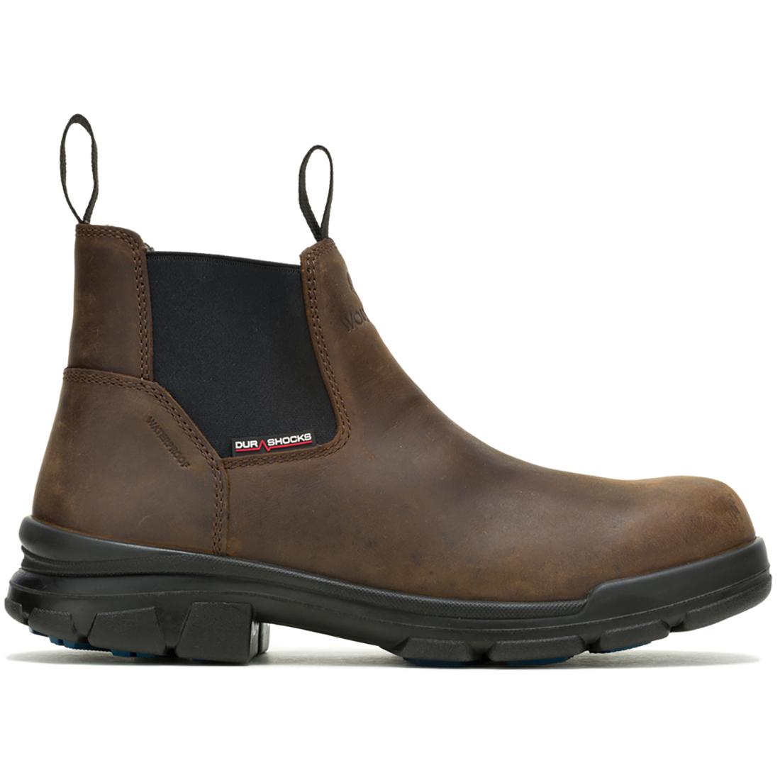 Wolverine DuraShocks® SR Icon Romeo CarbonMax® Toe Work Boot – Dark Brown Profile View