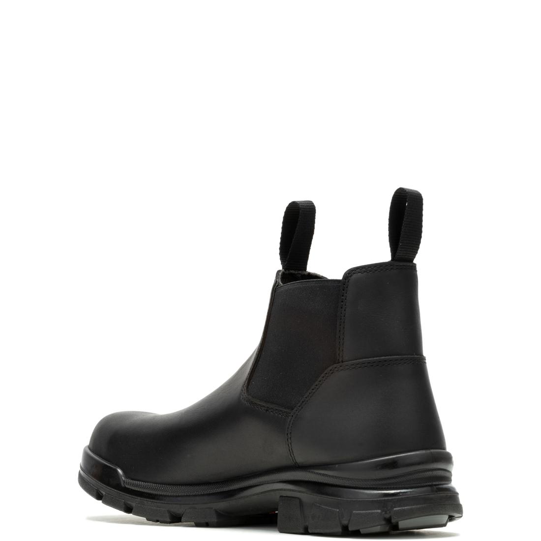 Wolverine DuraShocks® SR Icon Soft Toe Romeo Chelsea Work Boot – Black Soft-Toe,W240046 Heel Image