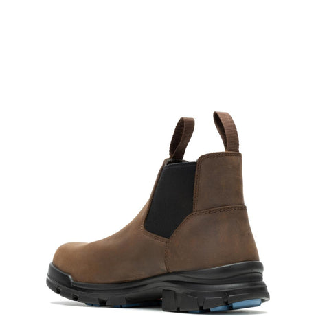 Wolverine DuraShocks® SR Icon Soft Toe Romeo Chelsea Work Boot – Dark Brown W240028 Heel Image