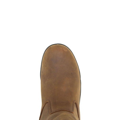 Wolverine DuraShocks® Waterproof Insulated Steel Toe Pull-On Wellington Work Boot – Brown steel toe,W03258 Upper Image