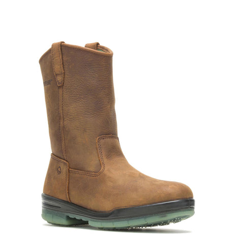 Wolverine DuraShocks® Waterproof Insulated Steel Toe Pull-On Wellington Work Boot – Brown steel toe,W03258 Medial Image