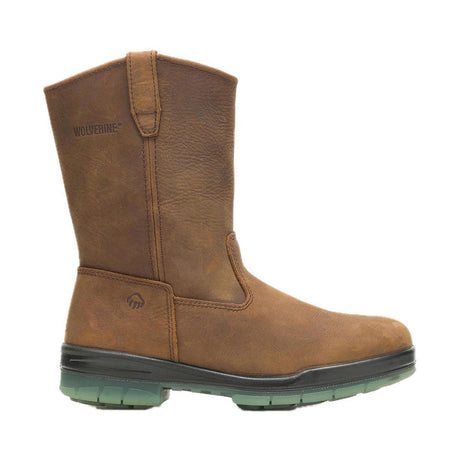 Wolverine DuraShocks® Waterproof Insulated Steel Toe Pull-On Wellington Work Boot – Brown steel toe,W03258 Cover Image