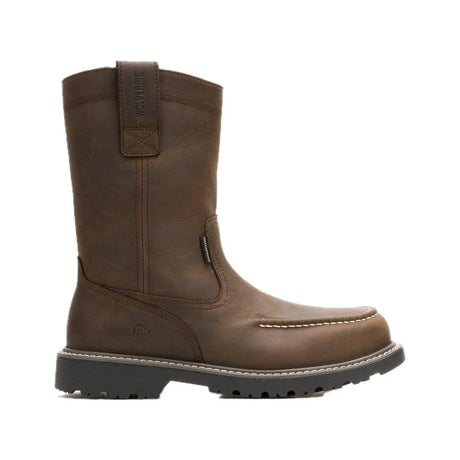 Wolverine Floorhand Moc-Toe Waterproof Steel-Toe Pull-On Work Boot Coffee W251054 Cover Image