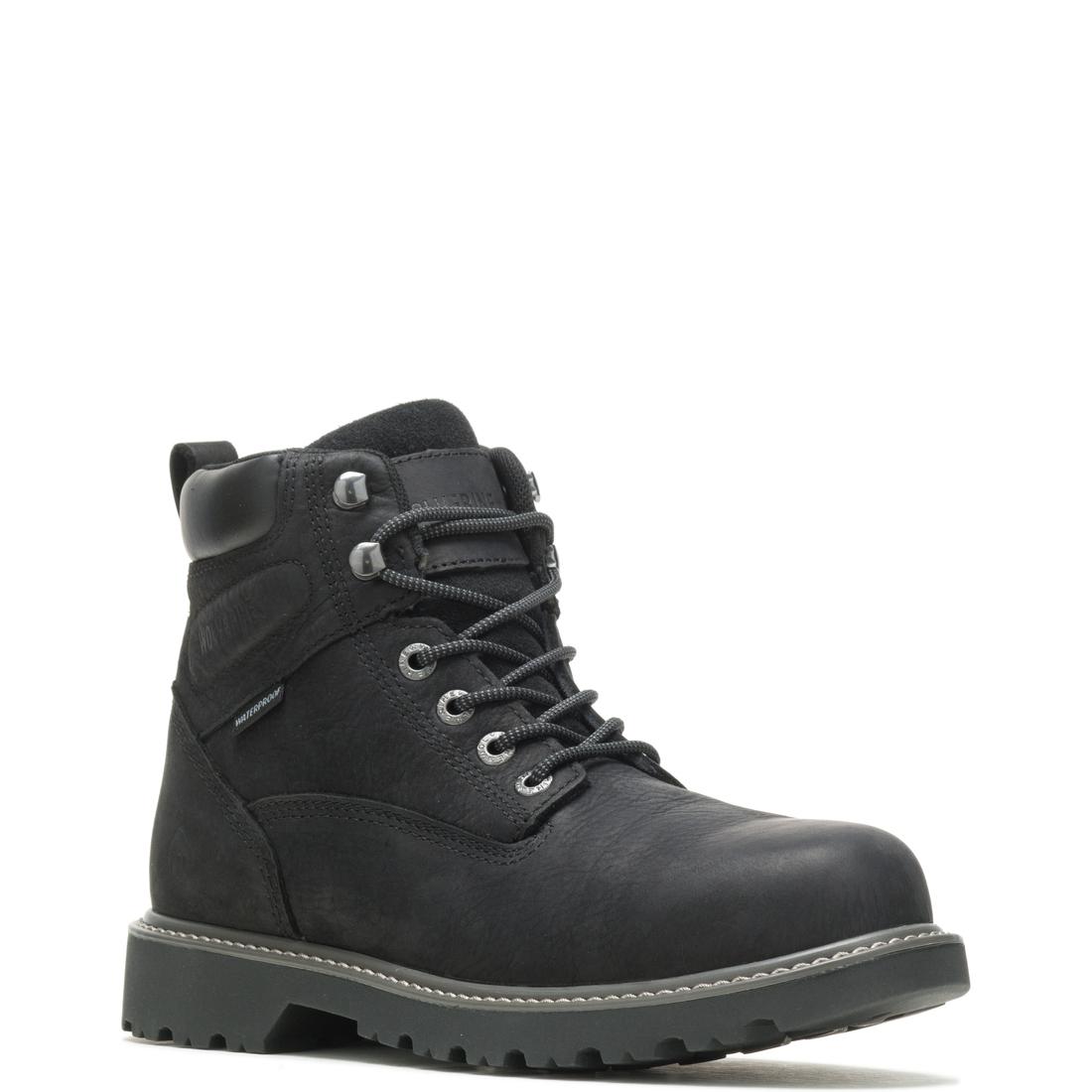Wolverine Floorhand Waterproof 6" Work Boot Black Soft-Toe,W10691 Medial Image
