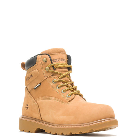 Wolverine Floorhand Waterproof 6" Steel-Toe Work Boot Wheat steel toe,W10632 Medial Image