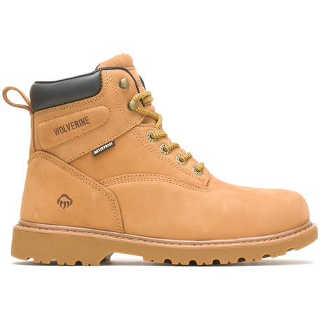 Wolverine Floorhand Waterproof 6" Steel-Toe Work Boot Wheat Profile View